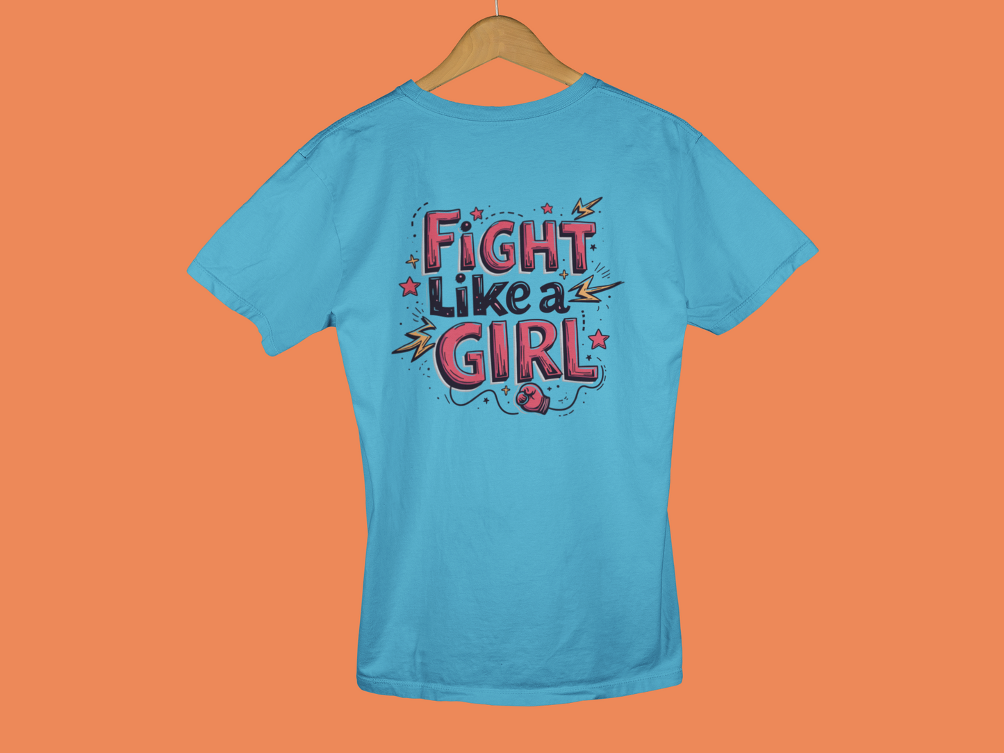 "Fight Like A Girl' - Female Classic Crew T-Shirt