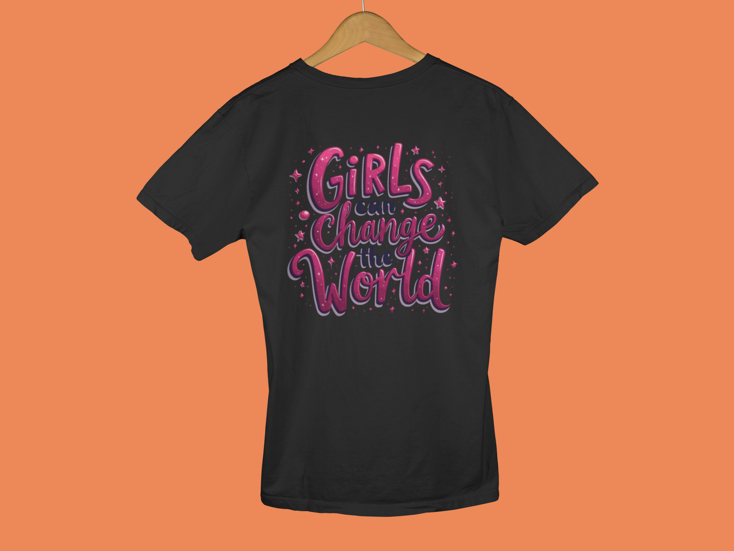 "Girls Can Change The World" - Female Classic Crew T-Shirt